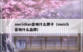 meridian音响什么牌子（meich音响什么品牌）