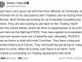 “不停火就没有贸易谈判”，特朗普与泰柬领导人通话|界面新闻 · 天下