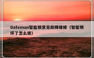 Gateman智能锁常见故障维修（智能锁坏了怎么修）