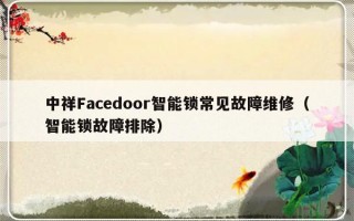 中祥Facedoor智能锁常见故障维修（智能锁故障排除）