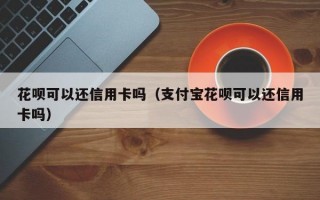 花呗可以还信用卡吗（支付宝花呗可以还信用卡吗）