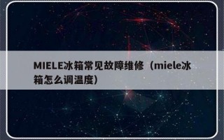 MIELE冰箱常见故障维修（miele冰箱怎么调温度）