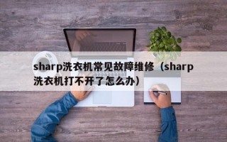 sharp洗衣机常见故障维修（sharp洗衣机打不开了怎么办）