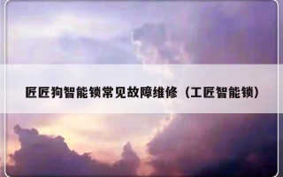 匠匠狗智能锁常见故障维修（工匠智能锁）