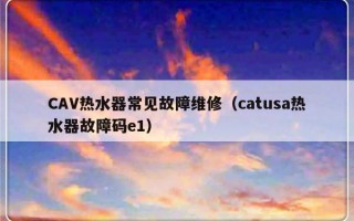 CAV热水器常见故障维修（catusa热水器故障码e1）