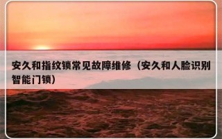 安久和指纹锁常见故障维修（安久和人脸识别智能门锁）