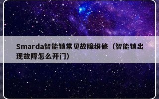 Smarda智能锁常见故障维修（智能锁出现故障怎么开门）