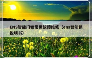 ENS智能门锁常见故障维修（ens智能锁说明书）