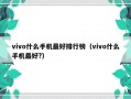 vivo什么手机最好排行榜（vivo什么手机最好?）