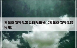 索菲亚燃气灶常见故障维修（索菲亚燃气灶如何用）