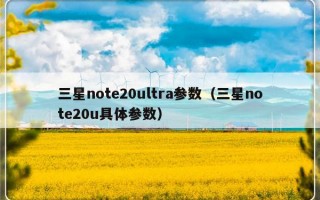 三星note20ultra参数（三星note20u具体参数）