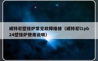 威特尼壁挂炉常见故障维修（威特尼l1pb24壁挂炉使用说明）