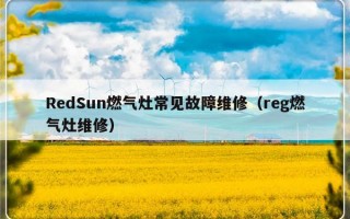 RedSun燃气灶常见故障维修（reg燃气灶维修）