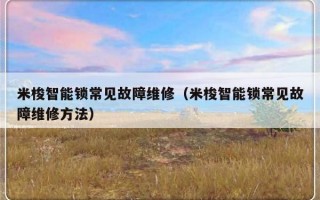 米梭智能锁常见故障维修（米梭智能锁常见故障维修方法）