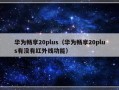 华为畅享20plus（华为畅享20plus有没有红外线功能）