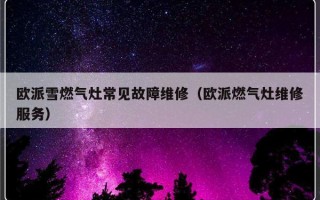 欧派雪燃气灶常见故障维修（欧派燃气灶维修服务）