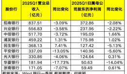股份行一季报透视：七家营收下滑，光大银行投资收益大涨超300%|界面新闻