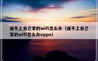连不上自己家的wifi怎么办（连不上自己家的wifi怎么办oppo）