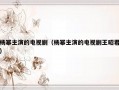 杨幂主演的电视剧（杨幂主演的电视剧王昭君）