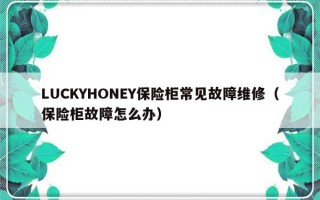 LUCKYHONEY保险柜常见故障维修（保险柜故障怎么办）