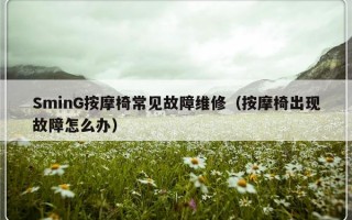 SminG按摩椅常见故障维修（按摩椅出现故障怎么办）