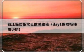 戬珏保险柜常见故障维修（day1保险柜使用说明）