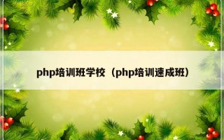 php培训班学校（php培训速成班）