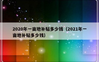 2020年一亩地补贴多少钱（2021年一亩地补贴多少钱）