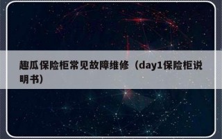 趣瓜保险柜常见故障维修（day1保险柜说明书）