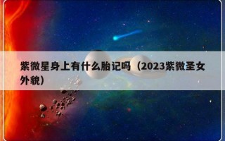 紫微星身上有什么胎记吗（2023紫微圣女外貌）