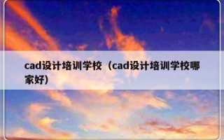 cad设计培训学校（cad设计培训学校哪家好）