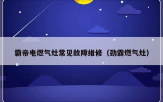 霸帝电燃气灶常见故障维修（劲霸燃气灶）