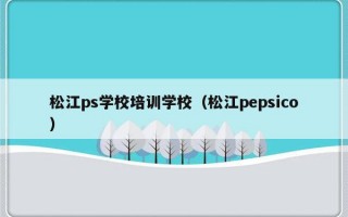 松江ps学校培训学校（松江pepsico）