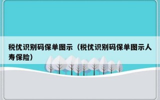 税优识别码保单图示（税优识别码保单图示人寿保险）