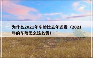 为什么2021年车险比去年还贵（2021年的车险怎么这么贵）