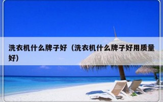 洗衣机什么牌子好（洗衣机什么牌子好用质量好）