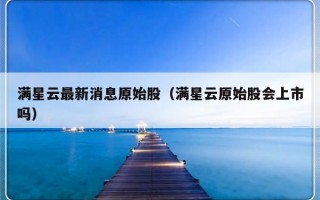 满星云最新消息原始股（满星云原始股会上市吗）