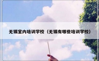 无锡室内培训学校（无锡有哪些培训学校）