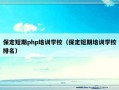 保定短期php培训学校（保定短期培训学校排名）