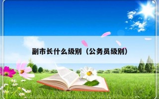 副市长什么级别（公务员级别）