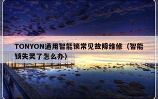 TONYON通用智能锁常见故障维修（智能锁失灵了怎么办）