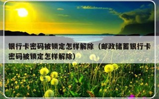 银行卡密码被锁定怎样解除（邮政储蓄银行卡密码被锁定怎样解除）