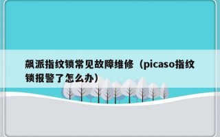 飙派指纹锁常见故障维修（picaso指纹锁报警了怎么办）