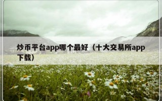 炒币平台app哪个最好（十大交易所app下载）