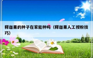 释迦果的种子在家能种吗（释迦果人工授粉技巧）