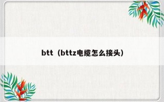 btt（bttz电缆怎么接头）