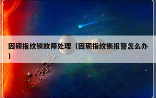 因硕指纹锁故障处理（因硕指纹锁报警怎么办）