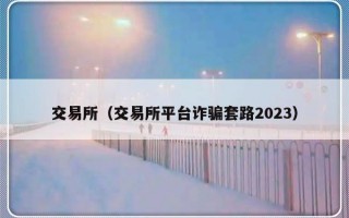 交易所（交易所平台诈骗套路2023）