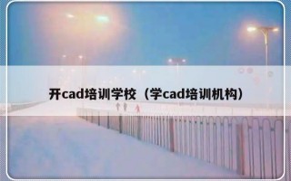 开cad培训学校（学cad培训机构）