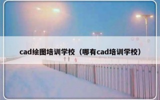 cad绘图培训学校（哪有cad培训学校）